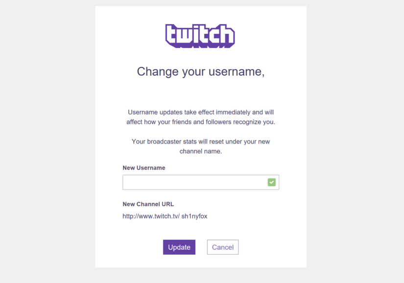How to Change Twitch Name